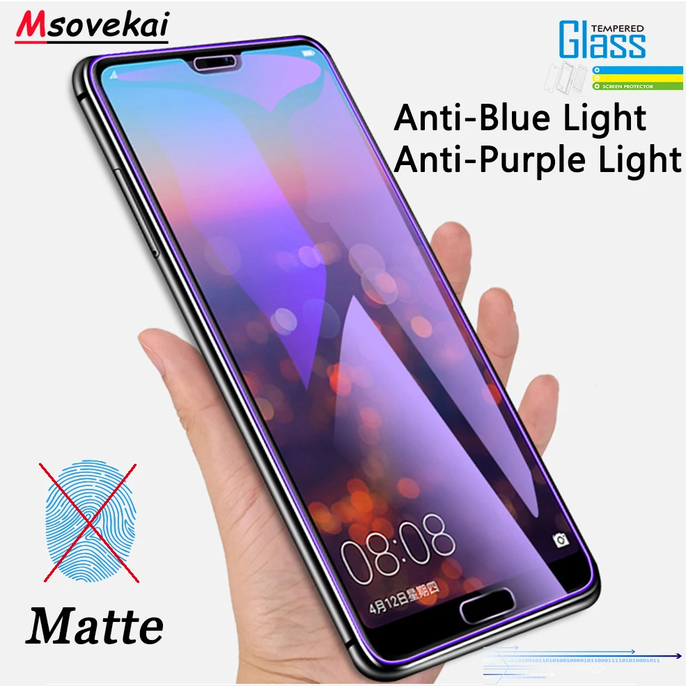 Закаленное стекло с защитой от синего фиолетового света для Huawei P Smart Plus Nova 3i 2S 2i 7A 7