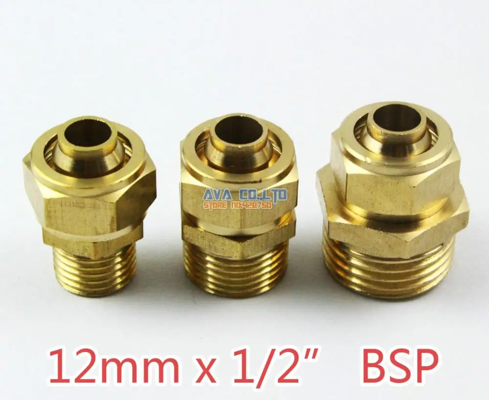 5 Pieces 12mm x 1/2" BSP Brass Straight Male Pneumatic Pipe Hose Quick Coupler Connector Coupling Fitting
5 Pieces 12mm x 1/2" BSP Brass Straight Male Pneumatic Pipe Hose Quick Coupler Connector Coupling Fitting