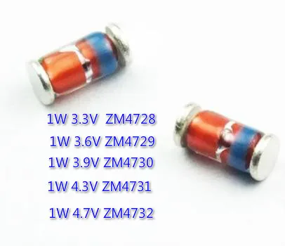 Диод Зенера LL41 SMD, 1 Вт, 3V3, 3V6, 3V9, 4V3, 4V7/3,3 В, 3,6 В, 3,9 В, 4,3 в, 4,7 в, ZM4728, ZM4729, ZM4730, ZM4731, ZM4732, ZM4733
Диод Зенера LL41 SMD, 1 Вт, 3V3, 3V6, 3V9, 4V3, 4V7/3,3 В, 3,6 В, 3,9 В, 4,3 в, 4,7 в, ZM4728, ZM4729, ZM4730, ZM4731, ZM4732, ZM4733