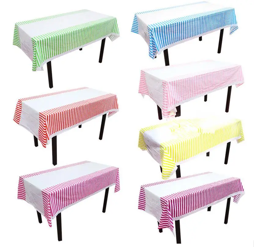 Colorful Stripe Plastic Table Cloth Kids Birthday Party Decoration Baby Shower Supplies Disposable Tablecloth
Colorful Stripe Plastic Table Cloth Kids Birthday Party Decoration Baby Shower Supplies Disposable Tablecloth