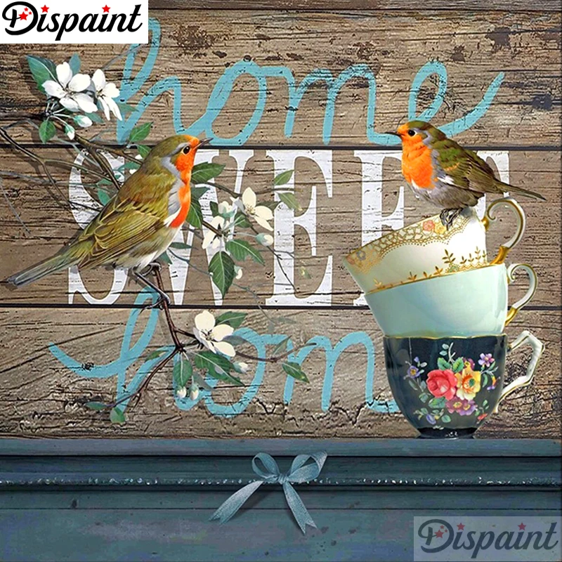 Dispaint Full Square/Round Drill 5D DIY Diamond Painting "Teacup bird scenery" 3D Embroidery Cross Stitch 5D Home Decor A18408
Dispaint Full Square/Round Drill 5D DIY Diamond Painting "Teacup bird scenery" 3D Embroidery Cross Stitch 5D Home Decor A18408