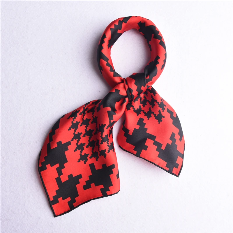 Houndstooth Print Small Square Silk Scarf Wraps Bandana Women Ladies Fashion Neckerchief Headband 21X21 Inches 
Houndstooth Print Small Square Silk Scarf Wraps Bandana Women Ladies Fashion Neckerchief Headband 21X21 Inches