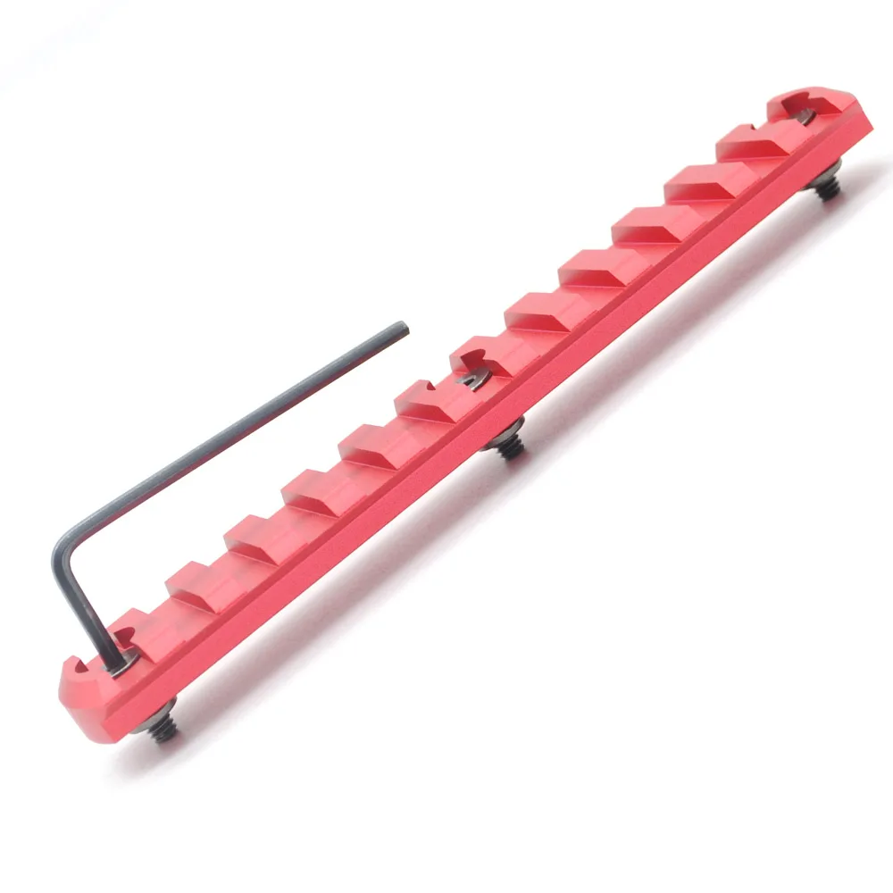 

5.40'' Inch 13 Slots Red Anozided Picatinny/Weaver Rail Section Segment For Keymod Handguard Mount System