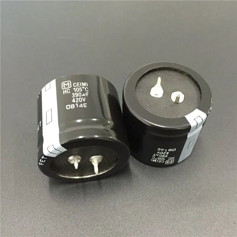 2 шт. 420 мкФ 390 в HC серии 35x30 мм 420V390uF Snap in PSU алюминиевый электролитический