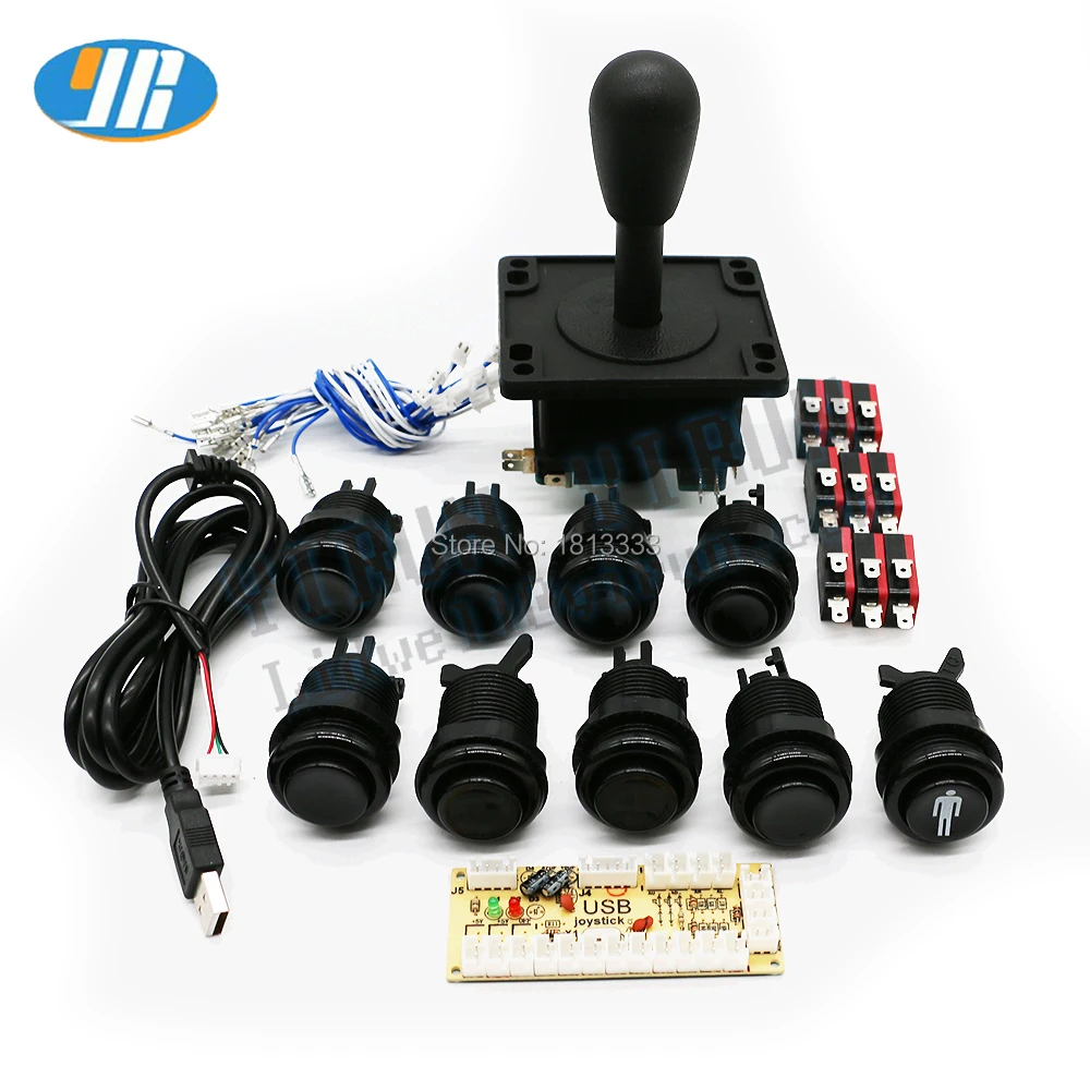 One Player Black Raspberry Pi PC Game Controller HAPP Style Buttons Joystick Kit Zero Delay USB Encoder Board DIY Arcade
One Player Black Raspberry Pi PC Game Controller HAPP Style Buttons Joystick Kit Zero Delay USB Encoder Board DIY Arcade