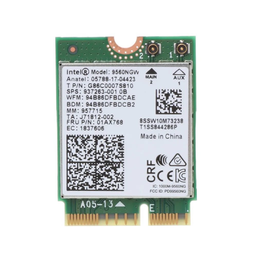 1730M Intel 9560NGW Wireless-AC NGFF M.2 CNVio Dual Band Bluetooth 5.0 Wifi Card 01AX768
1730M Intel 9560NGW Wireless-AC NGFF M.2 CNVio Dual Band Bluetooth 5.0 Wifi Card 01AX768