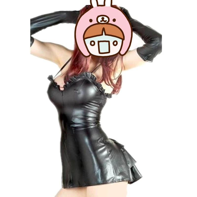 New Arrival Plus Size XXL Cheap Ladies Straps Sleeveless Black PVC Leather Ruffle Club Wear Dance Exotic Dress
New Arrival Plus Size XXL Cheap Ladies Straps Sleeveless Black PVC Leather Ruffle Club Wear Dance Exotic Dress