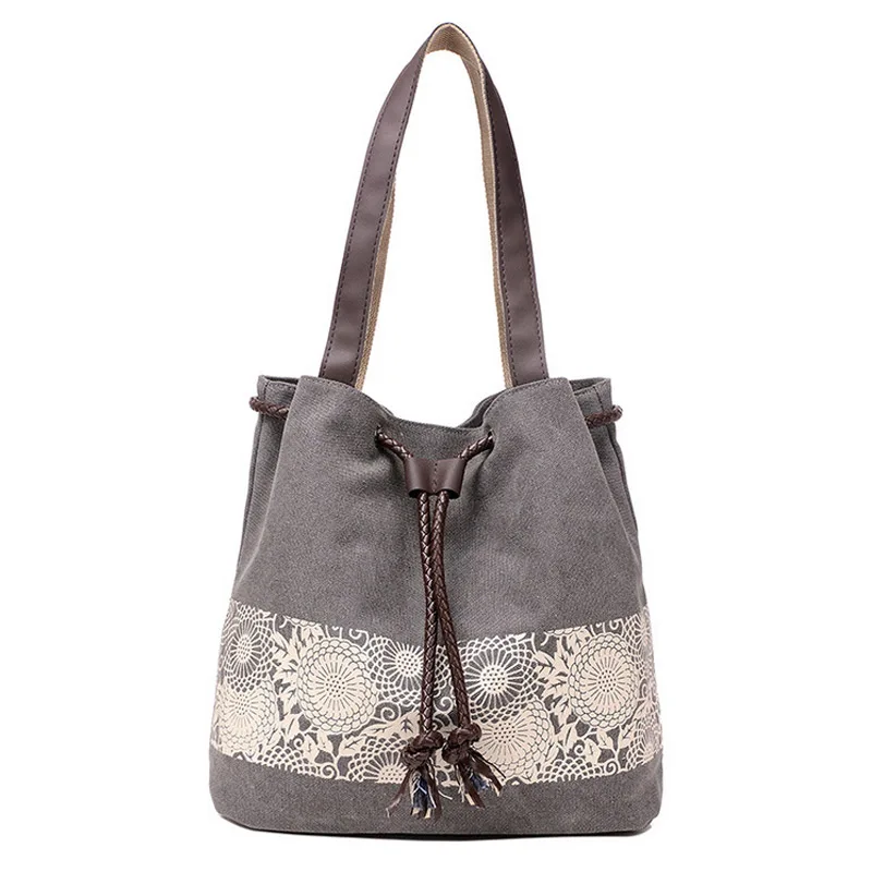 Fashion Women Canvas Shoulder Bag Flower Bags Big Capacity Drawstring Tote Casual Shopping Handbag Laides Messenger Bags Blusas
Fashion Women Canvas Shoulder Bag Flower Bags Big Capacity Drawstring Tote Casual Shopping Handbag Laides Messenger Bags Blusas