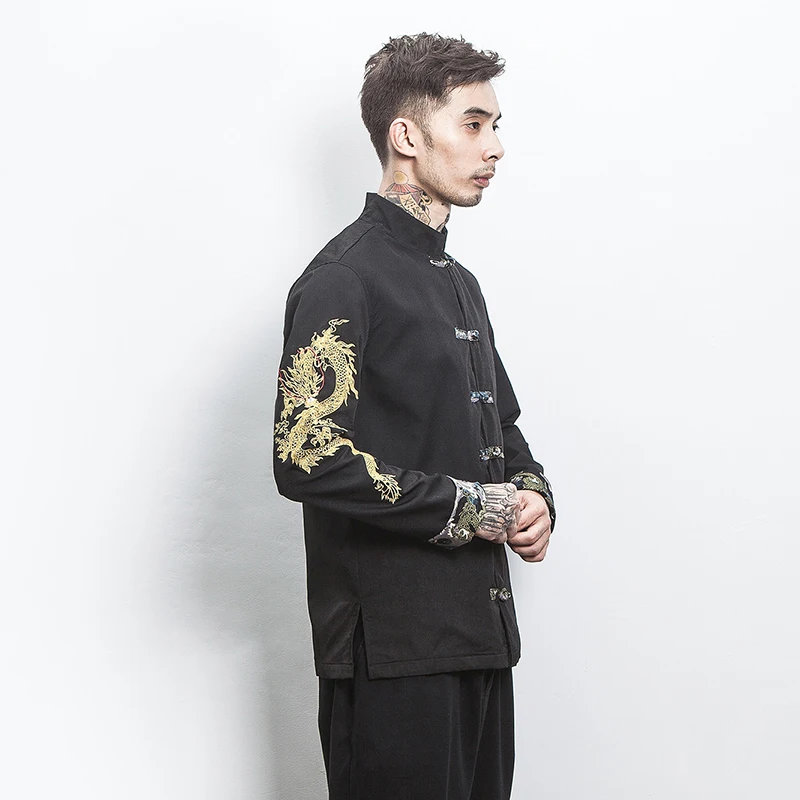 MR-DONOO Autumn Chinese style men's clothing dragon embroidery jacket Chinese style retro style loose large size jacket JK08
MR-DONOO Autumn Chinese style men's clothing dragon embroidery jacket Chinese style retro style loose large size jacket JK08