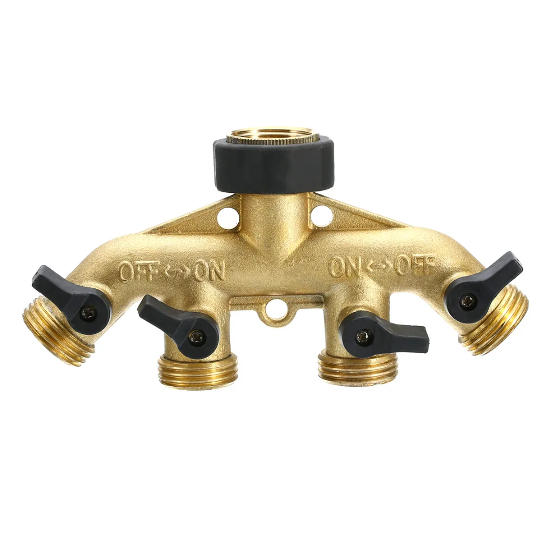 Garden Hose Splitter Brass 4 Way Tap Hose Connectors Water Distributor Switch Valve Garden Water Connectors Watering Irrigation
Garden Hose Splitter Brass 4 Way Tap Hose Connectors Water Distributor Switch Valve Garden Water Connectors Watering Irrigation