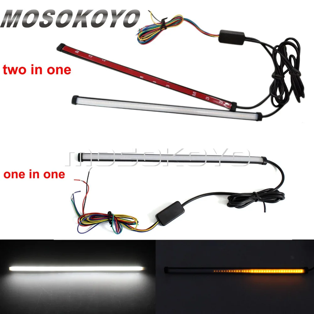 White Red w/Amber Motorcycle Car LED Sequential Switchback Flowing Tail Brake Light Turn Signal Lights Strip Tube Universal
White Red w/Amber Motorcycle Car LED Sequential Switchback Flowing Tail Brake Light Turn Signal Lights Strip Tube Universal