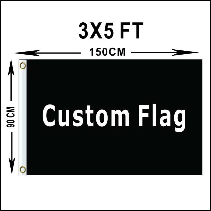 Custom flag 150X90 cm (3x5FT) 100D polyester we design any logo any color decoration home client flag banner
Custom flag 150X90 cm (3x5FT) 100D polyester we design any logo any color decoration home client flag banner