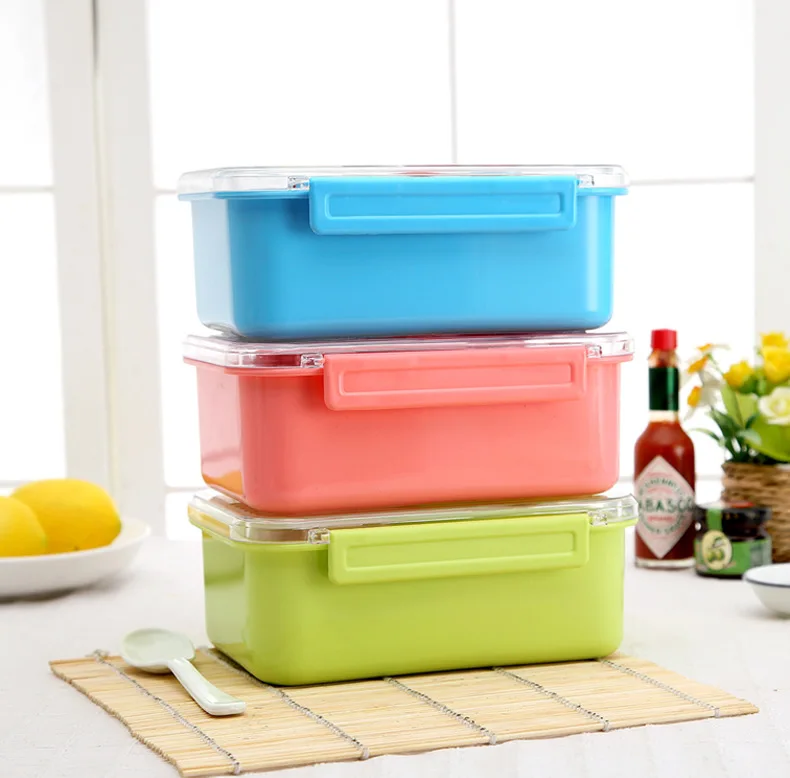 

1PC Microwave Bento Lunch Box Ecofriendly Outdoor Portable Microwave Lunch Box Food Containers 900ml OK 0340