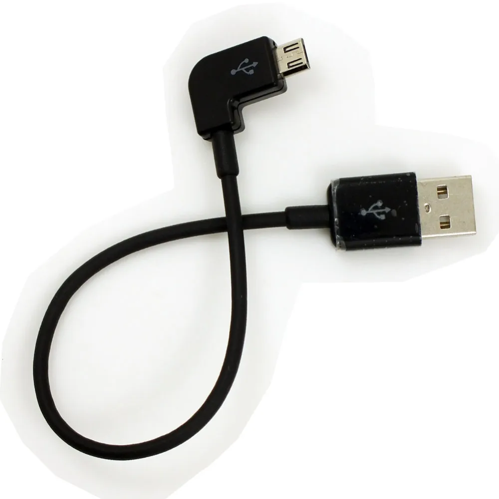 Фото Короткий кабель Micro USB 90 градусов 2 А углов для быстрой зарядки Угловое зарядное