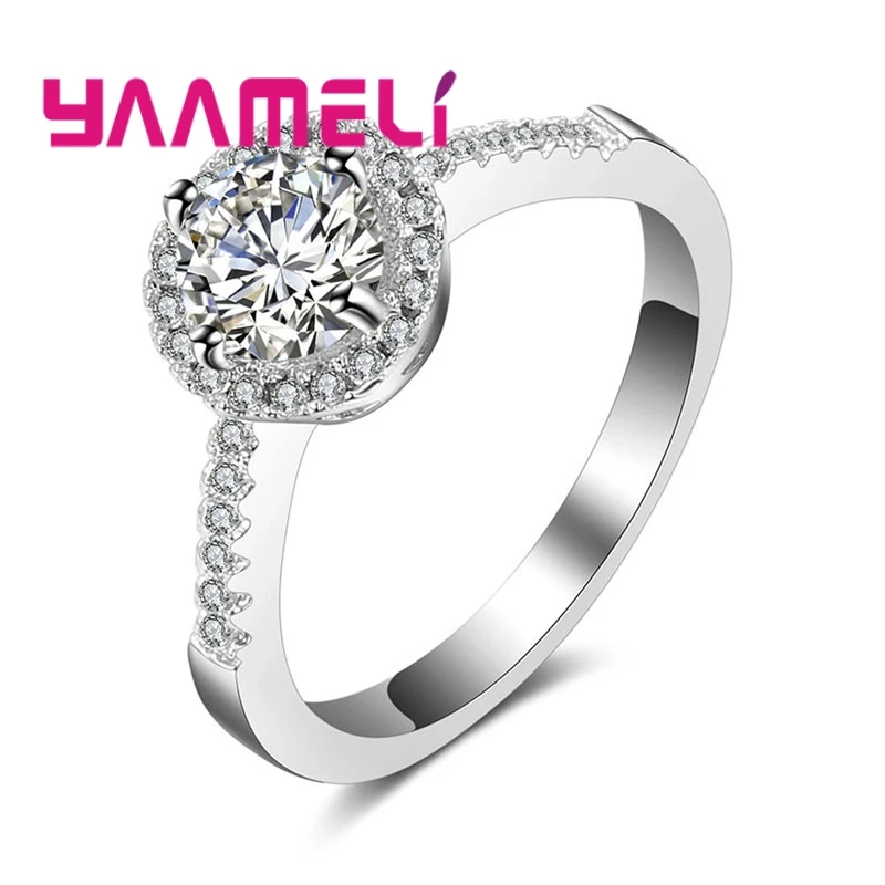 Wholesale Women Bridal Wedding Good Crystal Jewelry Finger Rings Big Cubic Zirconia Perfect 925 Sterling Silver Present
Wholesale Women Bridal Wedding Good Crystal Jewelry Finger Rings Big Cubic Zirconia Perfect 925 Sterling Silver Present