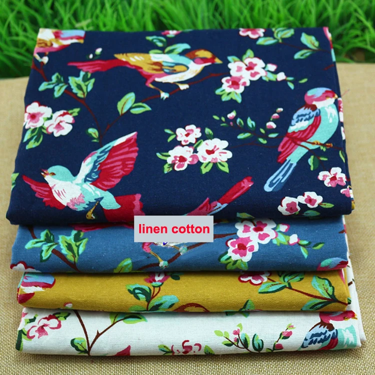 100cm*140cm Birds Floral Linen Material Cotton Linen Cloth Textiles Patchwork Chinese Ethnic Dress Fabric
100cm*140cm Birds Floral Linen Material Cotton Linen Cloth Textiles Patchwork Chinese Ethnic Dress Fabric