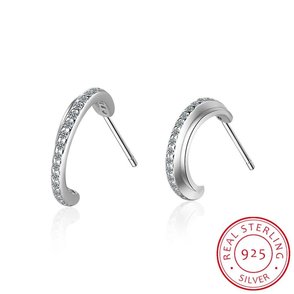 925 silver needle Ear Bone Ear Wire Elegance Trendy Paved Cz Double Line Women Half Moon Circle Stud Earrings For Womens Gift
925 silver needle Ear Bone Ear Wire Elegance Trendy Paved Cz Double Line Women Half Moon Circle Stud Earrings For Womens Gift