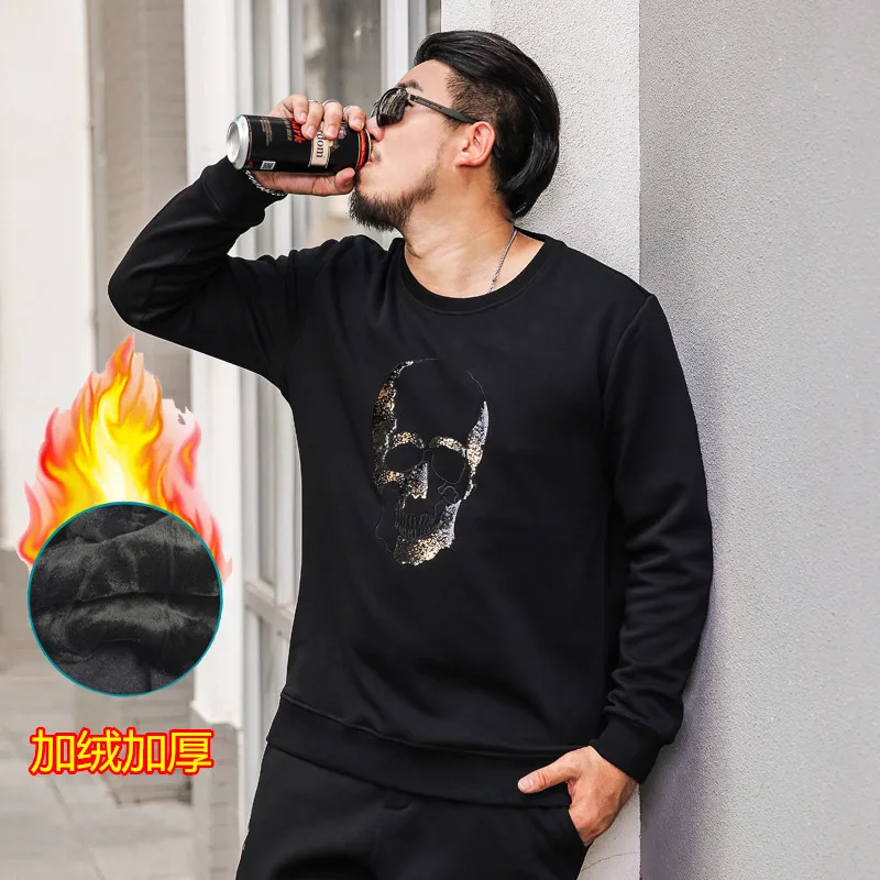 Autumn and Winter Men's Large Round Neck Plus Velvet Thick Warm T-shirt Hedging Loose Plus Fat Plus Long-sleeved T-shirt
Autumn and Winter Men's Large Round Neck Plus Velvet Thick Warm T-shirt Hedging Loose Plus Fat Plus Long-sleeved T-shirt