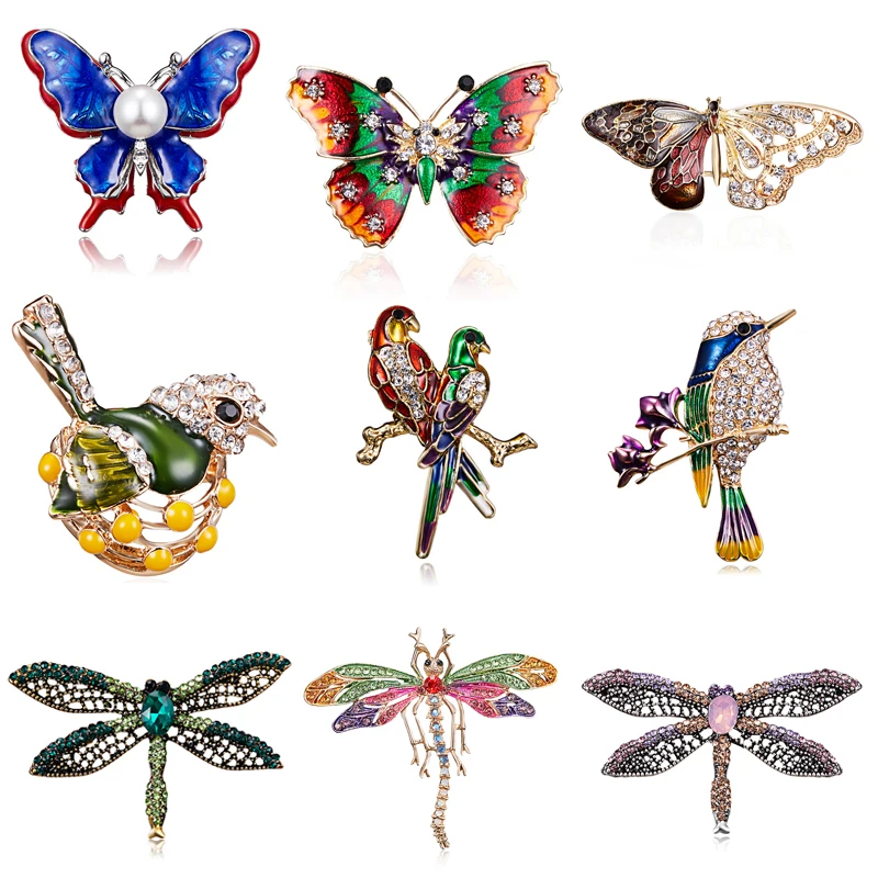 Butterfly Bird Enamel Brooches Women Fashion Metal Insects Wedding Party Banquet Brooch Pins Wedding Bride Jewelry Best Gift
Butterfly Bird Enamel Brooches Women Fashion Metal Insects Wedding Party Banquet Brooch Pins Wedding Bride Jewelry Best Gift