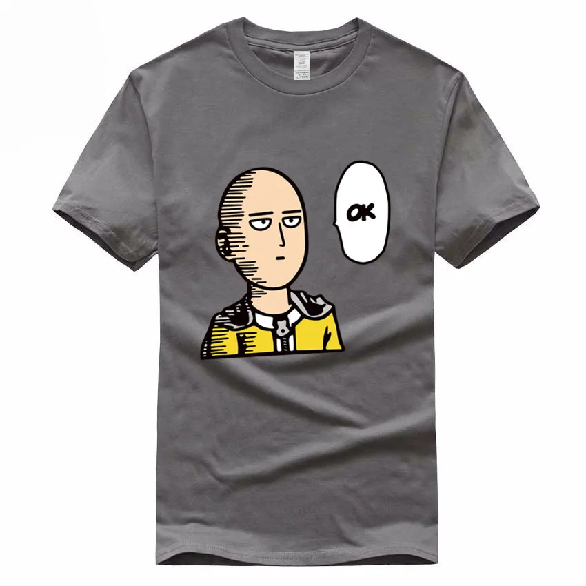 Мужская футболка с круглым вырезом One Punch Man Saitama Sensei японское аниме европейский