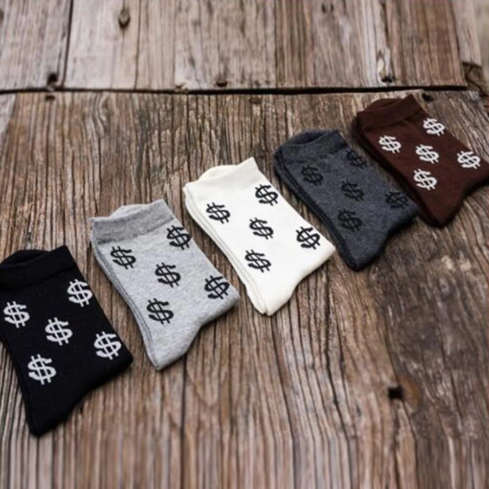 New Hot Fashion Spring Autumn Men Socks Dollar Symbol Printed Comfortable Breathable Absorb Sweat Anti-slip Man Middle Long Sock
New Hot Fashion Spring Autumn Men Socks Dollar Symbol Printed Comfortable Breathable Absorb Sweat Anti-slip Man Middle Long Sock