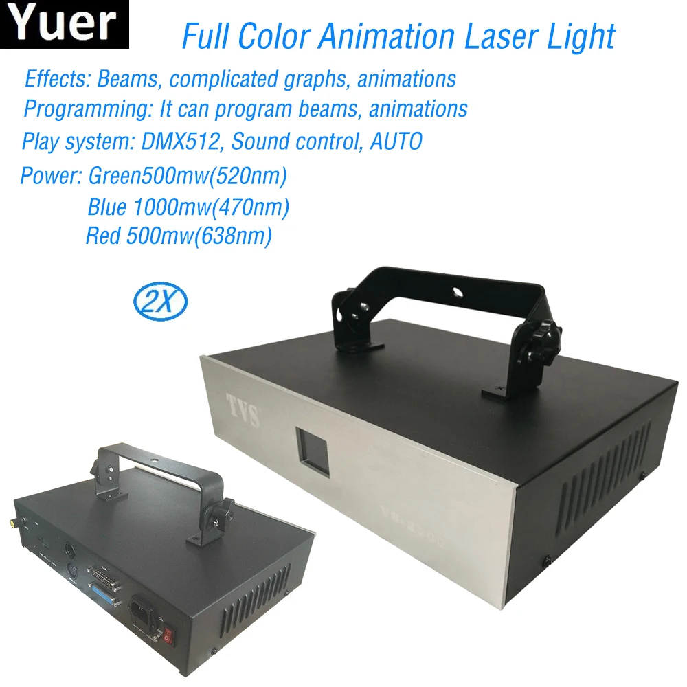 2Pcs/Lot Club DJ Disco Projector Light Stage Laser Lamp 2W Full Color Animation Laser Light For KTV bar dj disco party Lights
2Pcs/Lot Club DJ Disco Projector Light Stage Laser Lamp 2W Full Color Animation Laser Light For KTV bar dj disco party Lights