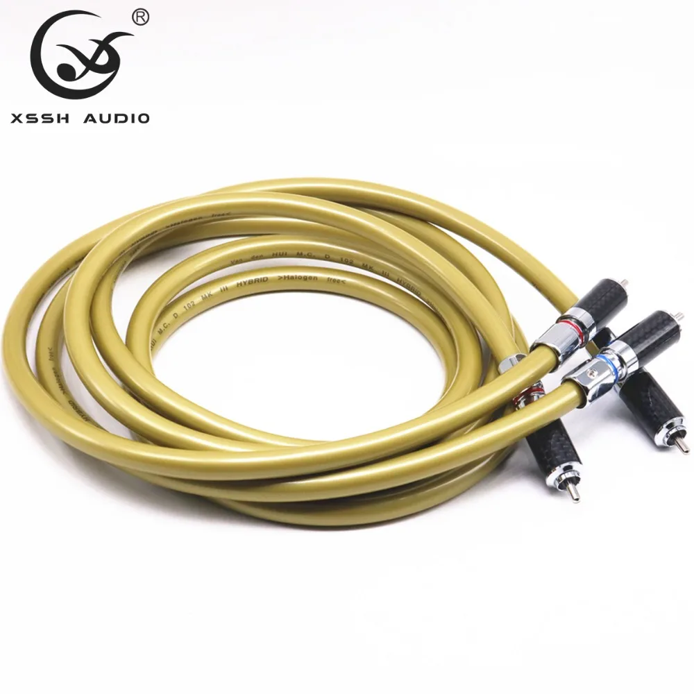 1 пара к RCA Hi end 2 ядра * 8 мм из бескислородной меди OCC в форме H щит аудио кабель