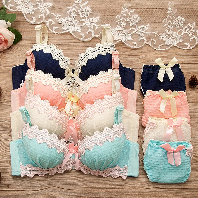 Fatimu Girls Lovely Lace Underwear Suit Push Up Bra Sets Lingerie Solid Push Up Bras Underwear Gather Lolita Style 3/4 Cup
Fatimu Girls Lovely Lace Underwear Suit Push Up Bra Sets Lingerie Solid Push Up Bras Underwear Gather Lolita Style 3/4 Cup