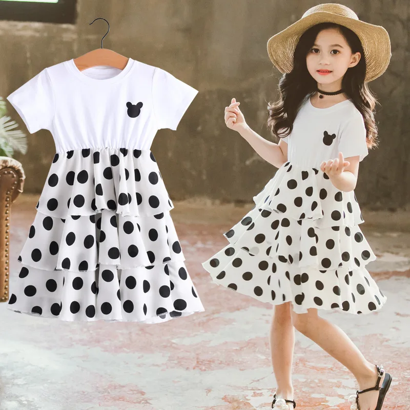 New Korean Kids Dress Girls Summer Dress Children's Dot Chiffon Cake Dress 4-9 Years
New Korean Kids Dress Girls Summer Dress Children's Dot Chiffon Cake Dress 4-9 Years