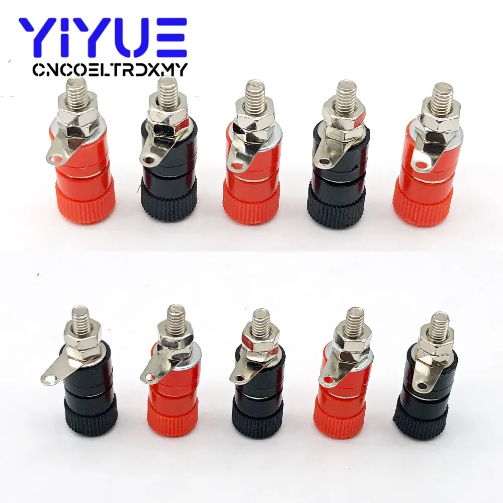 10pcs 4mm Banana Socket Nickel Plated Binding Post Nut Banana Plug Jack Connector Red + Black
10pcs 4mm Banana Socket Nickel Plated Binding Post Nut Banana Plug Jack Connector Red + Black