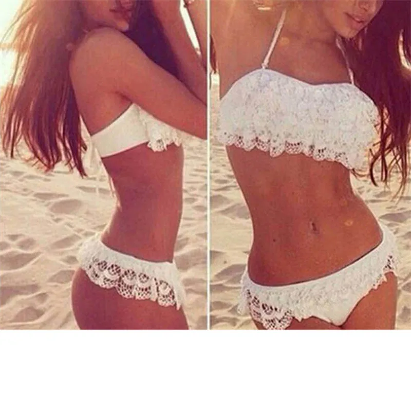 Summer Women Bikini Set Halter Lace Sexy Beach White Black Swimsuit Swimwear Monokini New Arrial YC660199
Summer Women Bikini Set Halter Lace Sexy Beach White Black Swimsuit Swimwear Monokini New Arrial YC660199