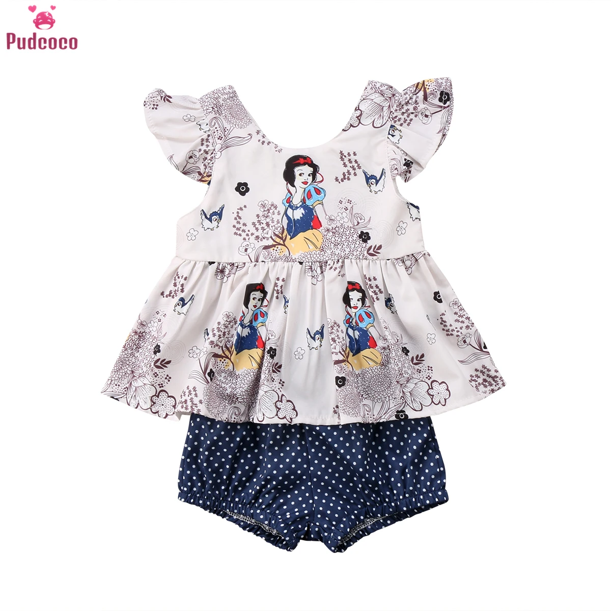 Cute Printed Cartoon Character Princess Newborn Baby Girl Clothes Set Summer Sleeveless T Shirt with Dot Shorts 2pcs Outfits
Cute Printed Cartoon Character Princess Newborn Baby Girl Clothes Set Summer Sleeveless T Shirt with Dot Shorts 2pcs Outfits