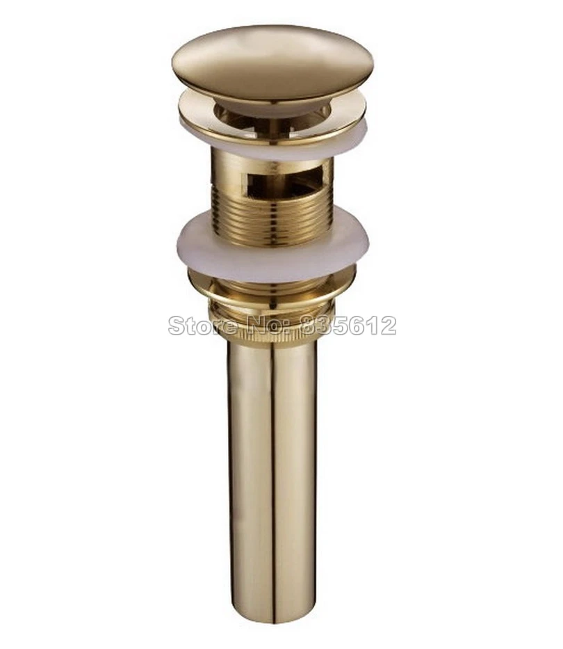 Polished Gold Color Large Round Cap Pop UP Sink Basin Waste / Drain With Overflow Wsd013
Polished Gold Color Large Round Cap Pop UP Sink Basin Waste / Drain With Overflow Wsd013