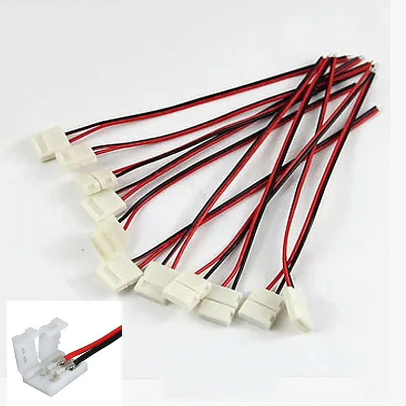 10pcs/lot, For LED strip 10mm 2pin 5050 5630 single color strip LED connector, Free Soldering PCB board connector wire
10pcs/lot, For LED strip 10mm 2pin 5050 5630 single color strip LED connector, Free Soldering PCB board connector wire