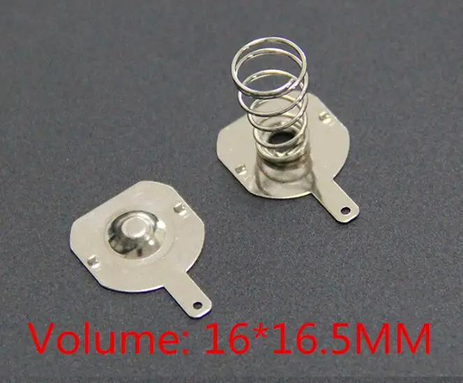 100pcs 18650 positive and negative single contact spring plate ( 50Pairs) 16x16.5mm
100pcs 18650 positive and negative single contact spring plate ( 50Pairs) 16x16.5mm