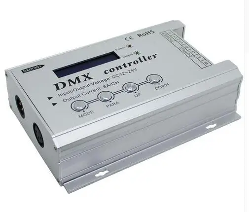 DMX301 DC12-24v с ЖК-экраном dmx 512 rgb светодиодный контроллер, dmx управление smd 3528 smd 5050 rgb pixel led, выход 3 канала, 8A/ch
DMX301 DC12-24v с ЖК-экраном dmx 512 rgb светодиодный контроллер, dmx управление smd 3528 smd 5050 rgb pixel led, выход 3 канала, 8A/ch