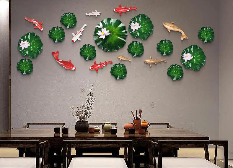 Modern Resin Fish Lotus Leaf Wall Hanging Crafts Decoration Home Livingroom Wall Sticker Ornaments Hotel Porch Wall Mural Decor
Modern Resin Fish Lotus Leaf Wall Hanging Crafts Decoration Home Livingroom Wall Sticker Ornaments Hotel Porch Wall Mural Decor