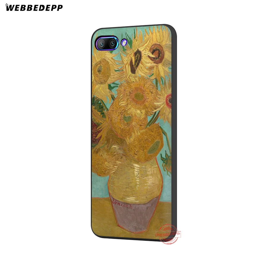 WEBBEDEPP Vincent Van Gogh Sunflower Soft Case for Honor 20 10 9 9X 8 Lite 8C 8X 7X 7C 7A 3GB 6A Pro View | Мобильные телефоны и