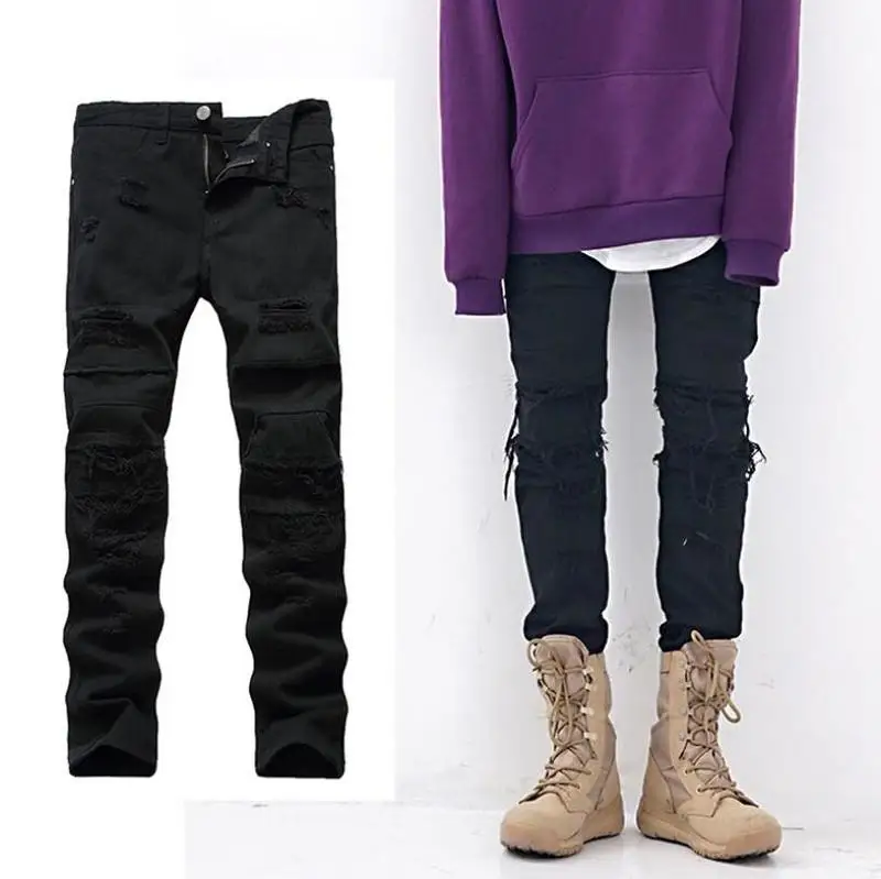 Hip-Hop Jeans Men's Hole Skinny Cotton Slim Jeans Men's Casual Street Style Fashion Large Size Denim Pants
Hip-Hop Jeans Men's Hole Skinny Cotton Slim Jeans Men's Casual Street Style Fashion Large Size Denim Pants