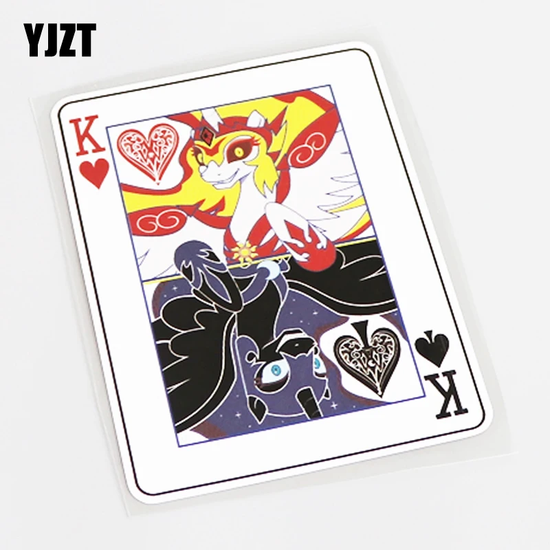 

YJZT, 9 см * 12,5 см, набор для покера в мультяшном стиле для автомобильного стайлинга светоотражающий Автомобильная наклейка из ПВХ Графический 13-0623