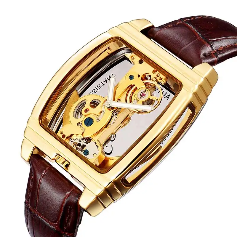 Transparent Automatic Mechanical Watch Men Steampunk Unique Skeleton Design Self Winding Leather Mens Clock Watches montre homme
Transparent Automatic Mechanical Watch Men Steampunk Unique Skeleton Design Self Winding Leather Mens Clock Watches montre homme