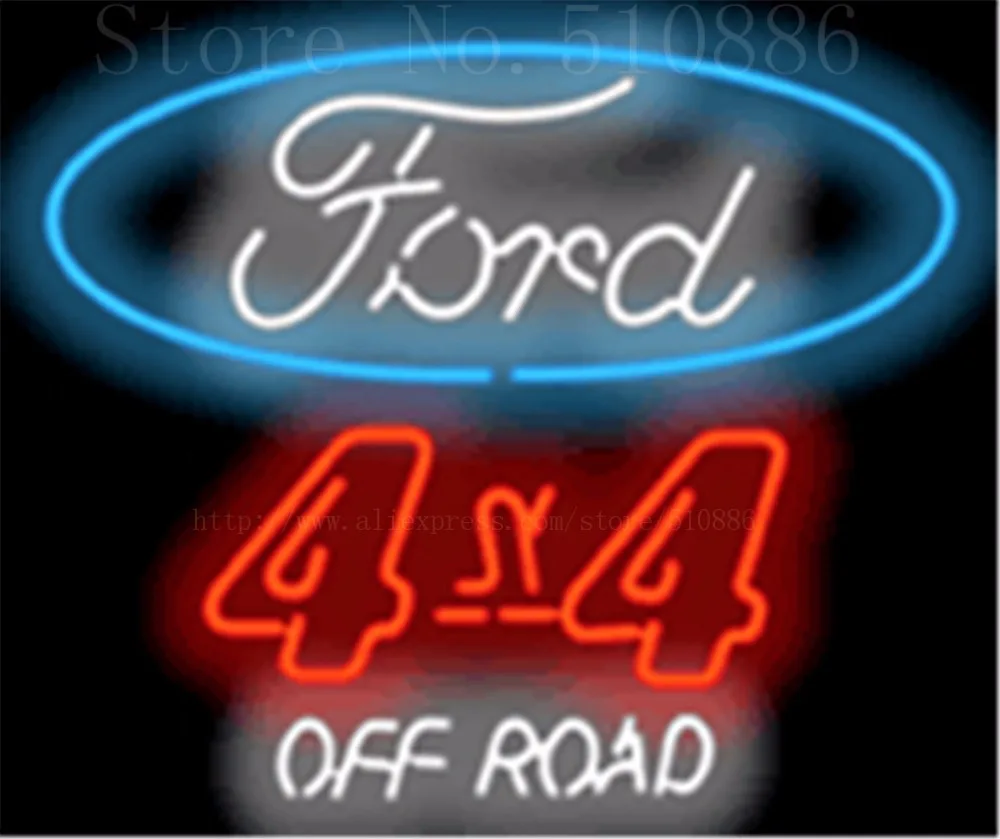 Ford 4x4 Off Road Стекло трубка автомобилей Неоновая вывеска businese ручной автомобильный