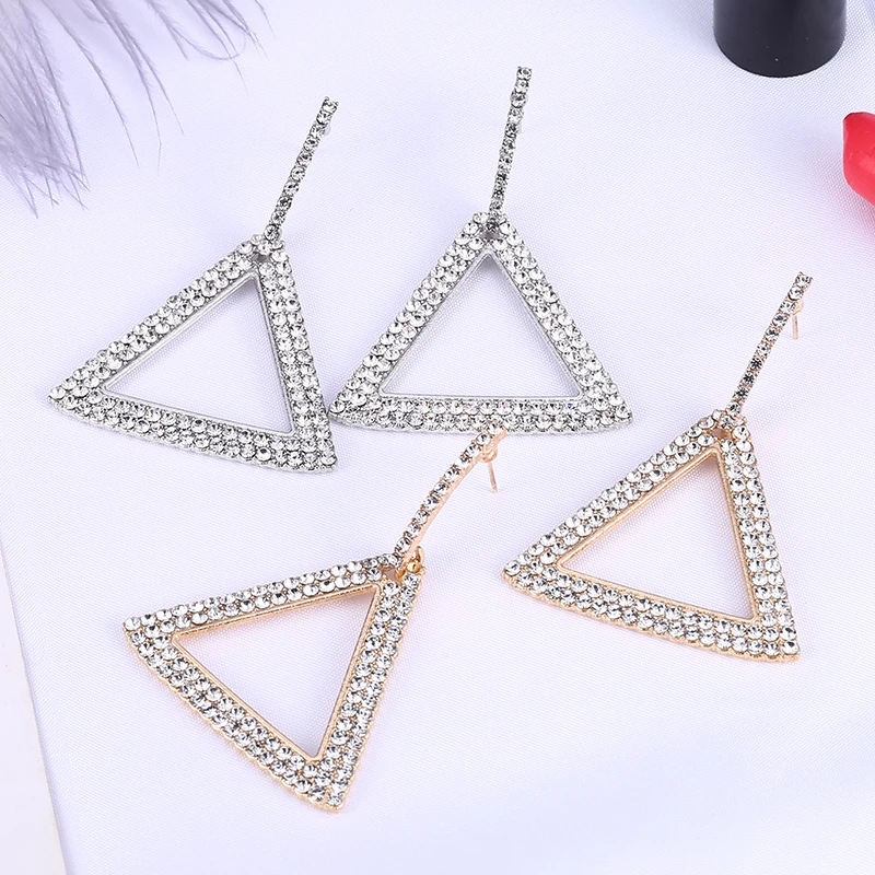 HOCOLE Trendy Rhinestone Earrings For Women Za Fashion 2019 Triangle Gold Silver Crystal Earring Statement Wedding Jewelry Gift
HOCOLE Trendy Rhinestone Earrings For Women Za Fashion 2019 Triangle Gold Silver Crystal Earring Statement Wedding Jewelry Gift