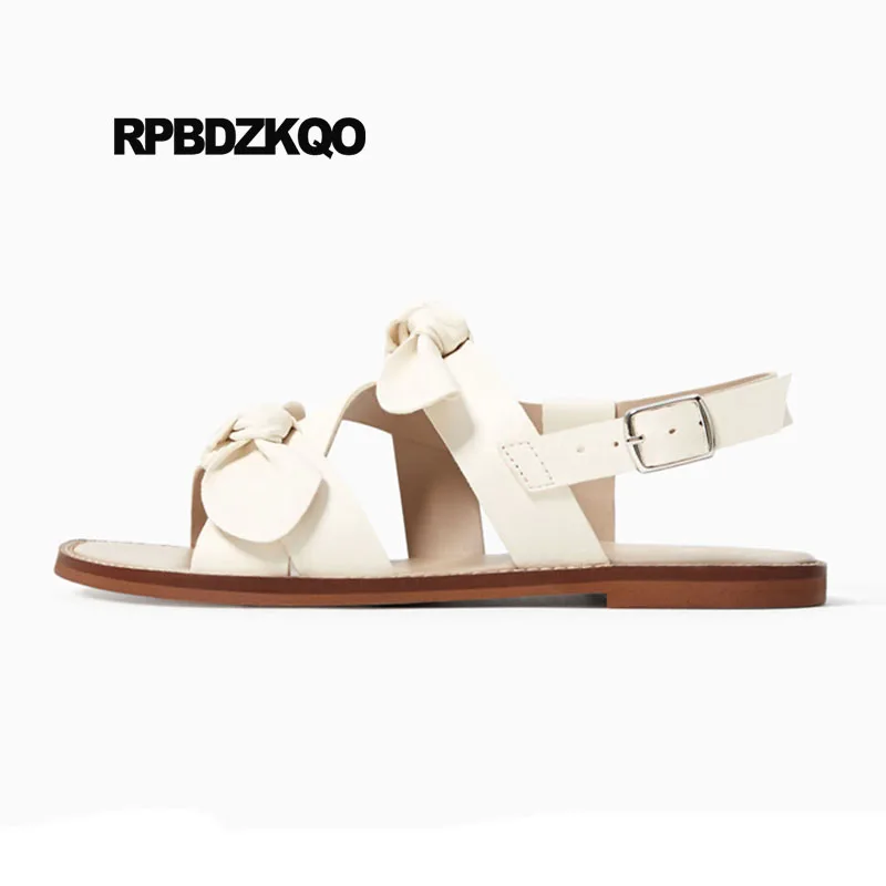 хороший Slingback белый милый женщины сандалии плоские лето 2018 ремень каваи обувь
