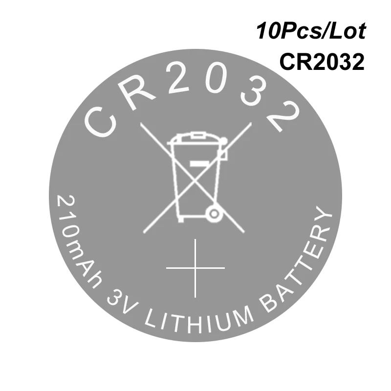Литиевые батарейки CR2032 3 в для кнопок 2032 LC часов CR 10 шт. CMOS BIOS RTC резервное