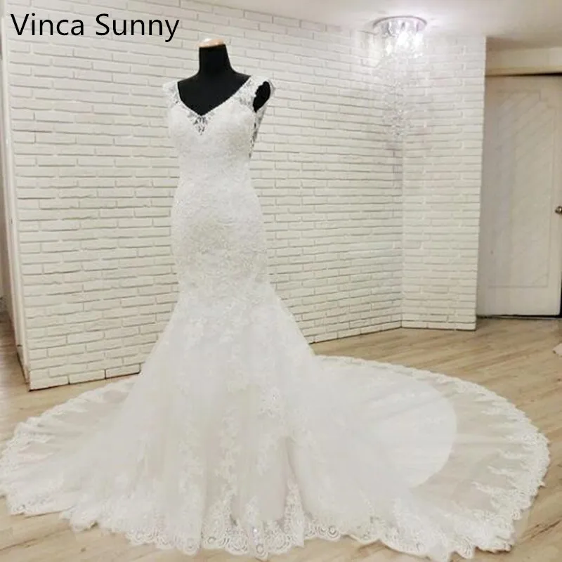 Vinca Sunny Vestido De Noiva Backless Lace Appliques Sexy Wedding Dress 2021 Custom color Mermaid Wedding Dresses
Vinca Sunny Vestido De Noiva Backless Lace Appliques Sexy Wedding Dress 2021 Custom color Mermaid Wedding Dresses