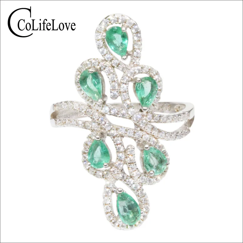 CoLife Jewelry Affordableluxury Emerald Ring for Evening Party Natural SI Grade Emerald Silver Ring 925 Silver Emerald Jewelry
CoLife Jewelry Affordableluxury Emerald Ring for Evening Party Natural SI Grade Emerald Silver Ring 925 Silver Emerald Jewelry