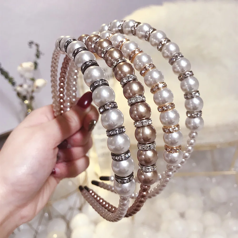 Diamond Pearls Headbands For Women Female Elegant Rhinestones Hairband Girls Hair Accessories Hair Hoop Headwear Fashion XL088
Diamond Pearls Headbands For Women Female Elegant Rhinestones Hairband Girls Hair Accessories Hair Hoop Headwear Fashion XL088