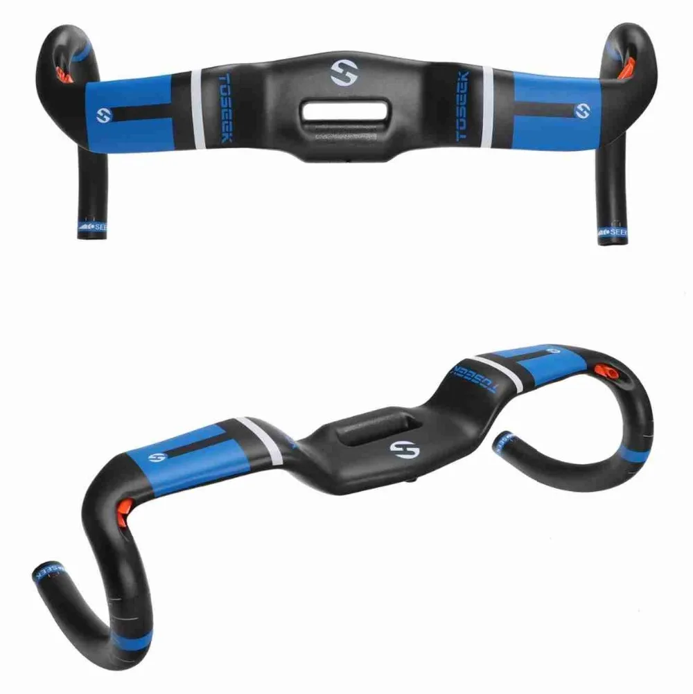 New TOSEEK Blue Logo UD Matte Full Carbon Fiber Bike handlebar Parts For Road Bicycles 380/400/420/440mm
New TOSEEK Blue Logo UD Matte Full Carbon Fiber Bike handlebar Parts For Road Bicycles 380/400/420/440mm