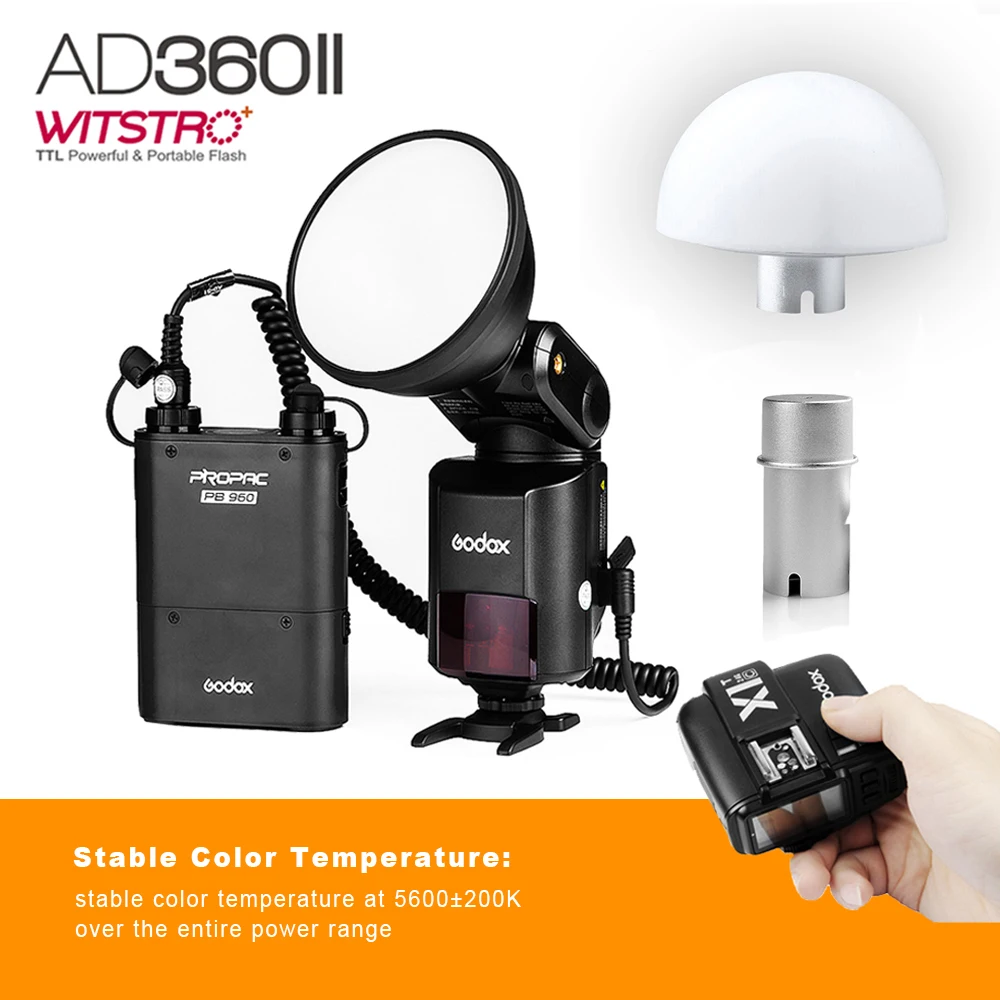 Вспышка Godox AD360 II Witstro AD360II-C TTL для цифровых зеркальных фотоаппаратов Canon PB960 с беспроводным триггером X1C
Вспышка Godox AD360 II Witstro AD360II-C TTL для цифровых зеркальных фотоаппаратов Canon PB960 с беспроводным триггером X1C